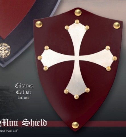 MINI ESCUDO DE LOS CÁTAROS MADERA